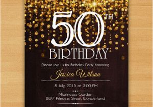 Classy 50th Birthday Invitations Elegant Birthday Invitation Birthday From Miprincess On Etsy