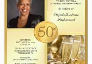 Classy 50th Birthday Invitations Elegant Gold 50th Birthday Party Photo Invitations Zazzle