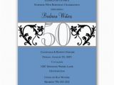 Classy 50th Birthday Invitations Elegant Vine Blue 50th Birthday Invitations Paperstyle