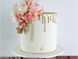 Classy Birthday Gifts for Her Classy and Elegant Golden Drizzle 60th Birthday Cake with