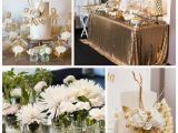 Classy Birthday Party Decorations Kara 39 S Party Ideas Elegant Gold White Baptism Party