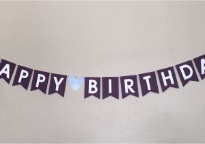 Classy Happy Birthday Banner Happy Birthday Banner Purple Elegant Classy by Craftingnco