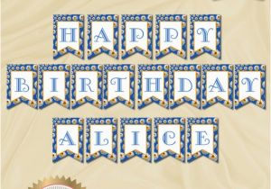 Classy Happy Birthday Banner Personalized Elegant Happy Birthday Banner Flowers Banner