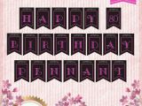 Classy Happy Birthday Banner Personalized Elegant Happy Birthday Banner for Birthday