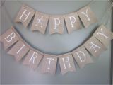 Classy Happy Birthday Banner Rustic Burlap Birthday Banner Rustic Elegant by
