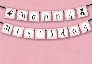 Classy Happy Birthday Banner Twirling Ballerina Happy Birthday Banner Letters Instant