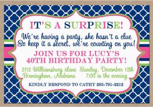 Clever 50th Birthday Invitation Wording Surprise Birthday Party 16th 21st 30th 40th 50th 60th