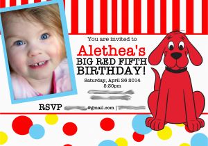 Clifford the Big Red Dog Birthday Invitations A Clifford the Big Red Dog Party Bobbleheadbaby