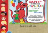 Clifford the Big Red Dog Birthday Invitations Clifford Birthday Invitation Big Red Dog Party Cloe T