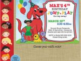 Clifford the Big Red Dog Birthday Invitations Clifford Birthday Invitation Big Red Dog Party Cloe T