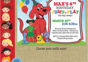 Clifford the Big Red Dog Birthday Invitations Clifford Birthday Invitation Big Red Dog Party Cloe T