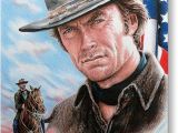 Clint Eastwood Birthday Card Clint Eastwood American Legend Drawing by andrew Read