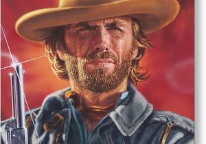 Clint Eastwood Birthday Card Clint Eastwood Painting by Dick Bobnick