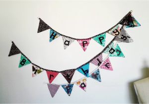 Cloth Happy Birthday Banner Happy Birthday Banner Cloth Banner by Sevenwhiterabbits On