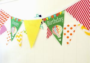 Cloth Happy Birthday Banner Happy Birthday Fabric Banner Bunting 5 by Vintagegreenlimited