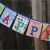 Cloth Happy Birthday Banner Happy Birthday Fabric Banner Bunting Garland