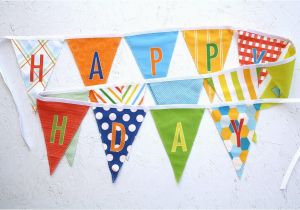 Cloth Happy Birthday Banner Happy Birthday Fabric Flag Banner Garland