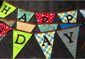 Cloth Happy Birthday Banner Happy Birthday Party Fabric Banner Reusable and Semi Custom