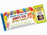 Clown Birthday Party Invitations Carnival Clown Circus Big top Birthday Party Invitations