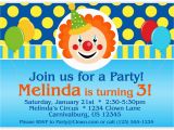 Clown Birthday Party Invitations Circus Carnival Invitation Funny Clown Polka Dots and