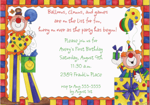 Clown Birthday Party Invitations Clown Birthday Invitations Ideas Bagvania Free Printable