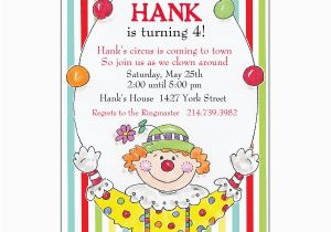 Clown Birthday Party Invitations Happy Clown Birthday Invitations Paperstyle