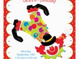 Clown Birthday Party Invitations Party Clown Kids Birthday Invitations Polkadotdesign Com