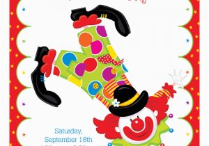 Clown Birthday Party Invitations Party Clown Kids Birthday Invitations Polkadotdesign Com