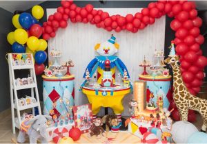 Clown Decorations for Birthday Party Kara 39 S Party Ideas Stellar Circus Birthday Party Kara 39 S