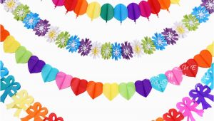 Color Paper Decorations Birthday Hot Sale Chinese Colored Paper Garlands Baby Birthday