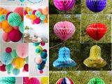 Color Paper Decorations Birthday Wedding Party Honeycomb Paper Lantern Balls Home