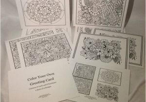 Color Your Own Birthday Card Color Your Own Greeting Cards Set 5