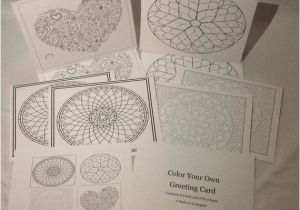 Color Your Own Birthday Card Color Your Own Greeting Cards Set 7