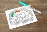 Color Your Own Birthday Card Free Coloring Pages Card Happy Birthday Color