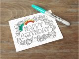 Color Your Own Birthday Card Free Coloring Pages Card Happy Birthday Color