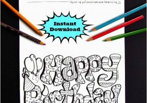 Color Your Own Birthday Card Happy Birthday Color Your Own Card