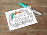 Color Your Own Birthday Cards Free Coloring Pages Card Happy Birthday Color