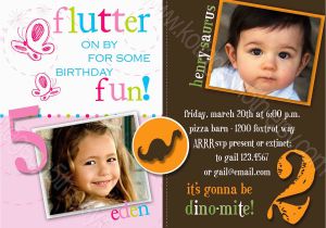 Combined Birthday Party Invitation Wording Joint Birthday Party Invitations Bagvania Free Printable
