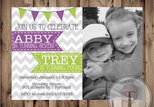 Combined Birthday Party Invitation Wording Joint Party Party Invitations Party Invitations Templates