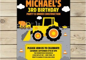 Construction Birthday Invitations Free Printable Construction Birthday Invitation Printable Digger Birthday