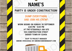 Construction Birthday Invitations Free Printable Construction Party Invitations Template Birthday Party