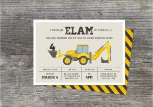 Construction Birthday Party Invites Construction Birthday Party Invitation by Brightsideprints