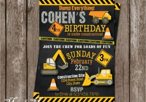 Construction Birthday Party Invites Construction Birthday Party Invitation Construction Birthday