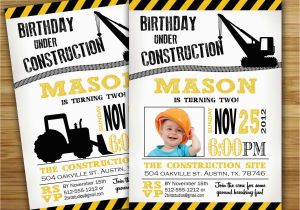 Construction Birthday Party Invites Construction Birthday Party Invitation Invite Personalized