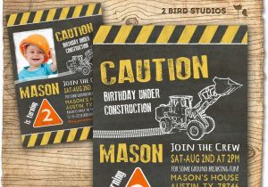 Construction Birthday Party Invites Construction Invitation In Chalkboard Optional Construction