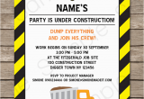 Construction Birthday Party Invites Construction Party Invitations Template Birthday Party