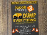 Construction Birthday Party Invites Items Similar to Construction Birthday Invitation Dump