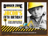 Construction Invites Birthday Party Construction Birthday Invitation Photo Card Customizable