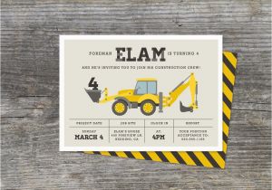 Construction Invites Birthday Party Construction Birthday Party Invitation by Brightsideprints