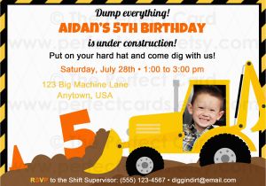 Construction Invites Birthday Party Construction Birthday Party Invitation